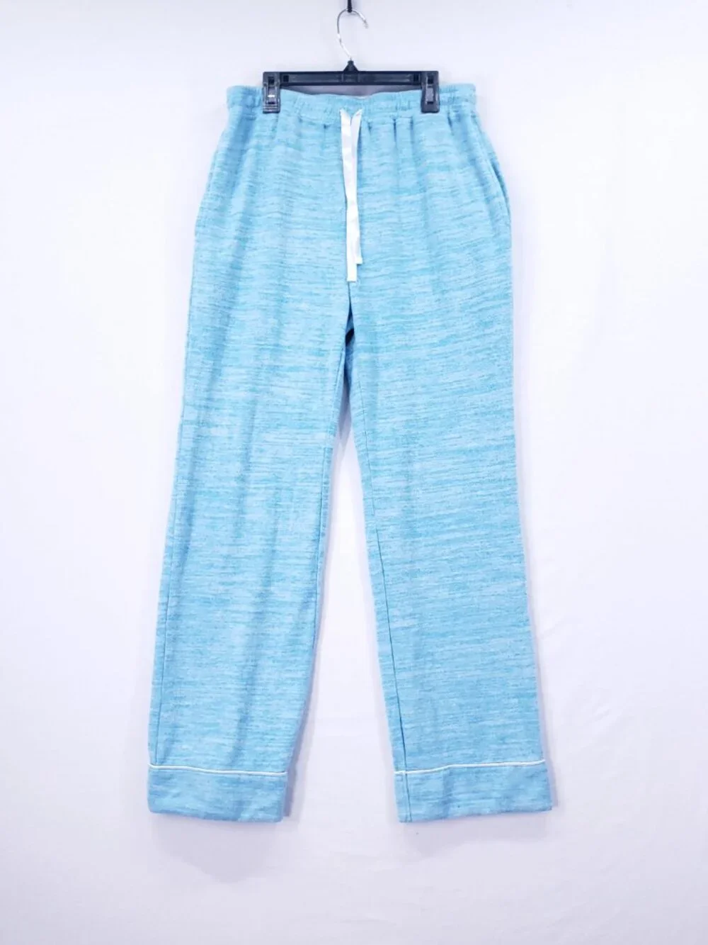 Aamikast Soft Pajamas Set Top and Pants Sleepwear Loungewear Blue Size M